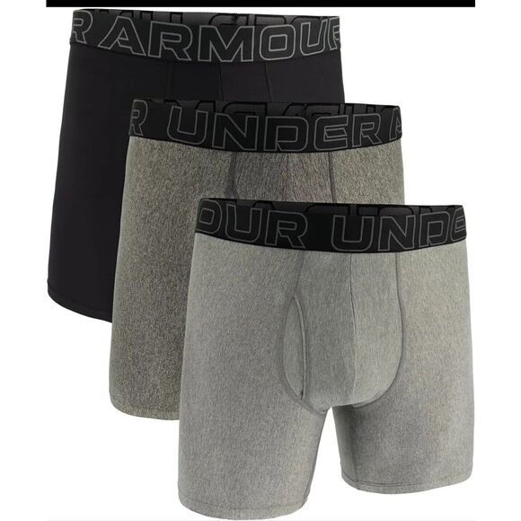 Under Armour UUSHJ823-053 Men's Sz L Multi Tech 6" Boxerjock Briefs, 3-Pack - Picture 5 of 5